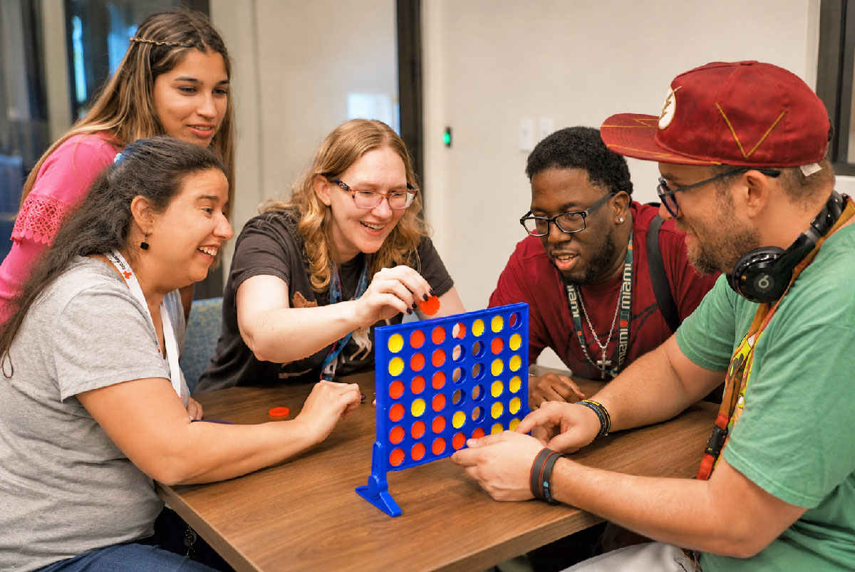 Casa Familia Residents Playing a Game