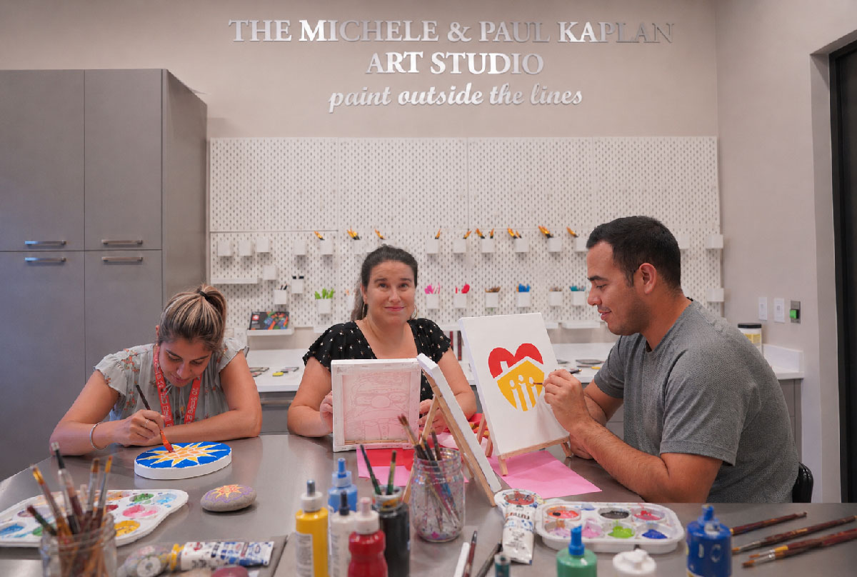 Casa Familia Residents in Art Studio